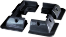 ABS Solar Panel Brackets, Set of 4 (Black)