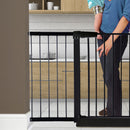 Levede Baby Safety Gate Adjustable Pet Stair Barrier 45cm Door Extension Black