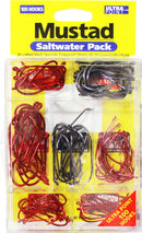 100 Pce Mustad Assorted Chemically Sharpened Saltwater Hook Pack in Tackle Tray
