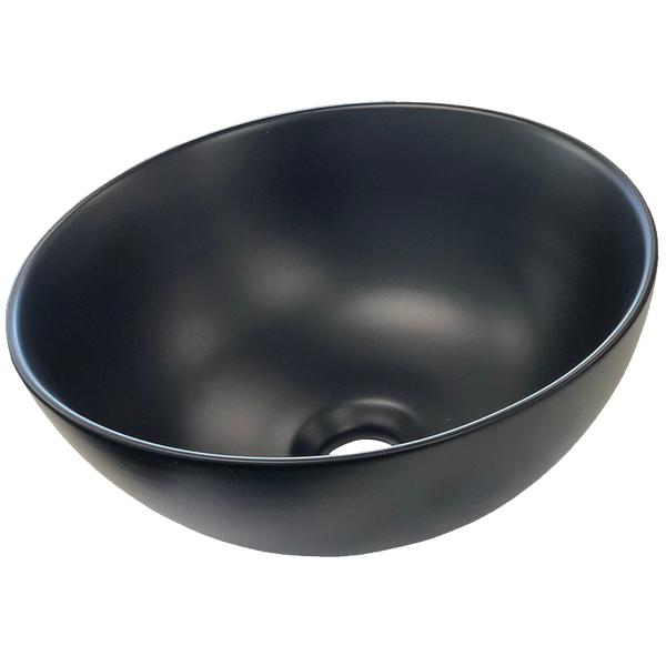 Matt Black Round Ceramic Bathroom Basin