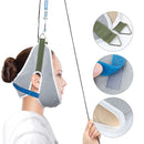 Over-Door Hanging Neck Traction Kit Adjustable Cervical Stretcher Green