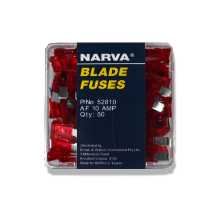 Narva 52810 Blade Fuse AF10 AMP-Red (50 units)