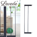 Levede Baby Safety Gate Adjustable Pet Stair Barrier 10cm Door Extension Black