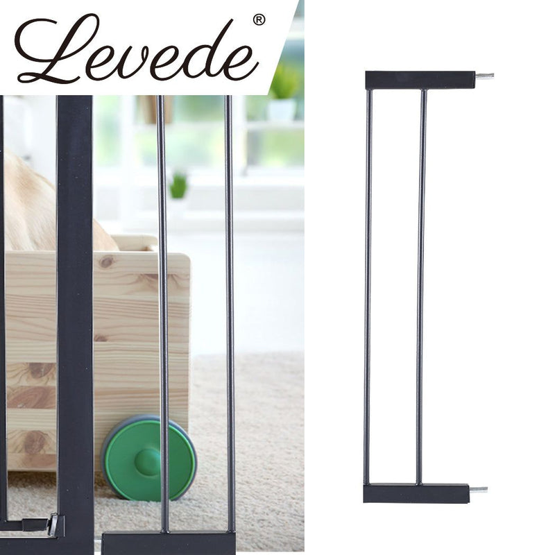 Levede Baby Safety Gate Adjustable Pet Stair Barrier 10cm Door Extension Black