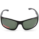 Dirty Dog Splint Polished Black/Green Polarised Sports Sunglasses