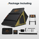 San Hima Kalbarri Lite Rooftop Tent Hardshell With Ladder & Rack Camping Olive