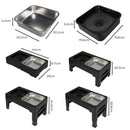 Pawz Elevated Pet Feeder 4 Height Adjustable Dog Stainless-Steel Non-Slip Bowl