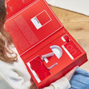 Lexon GIFT Set PANTONE - Includes Mino+ Mini Speaker, Flip Classic Clock, Mina M Lamp, Thykho 3  Speaker - 2035 Red