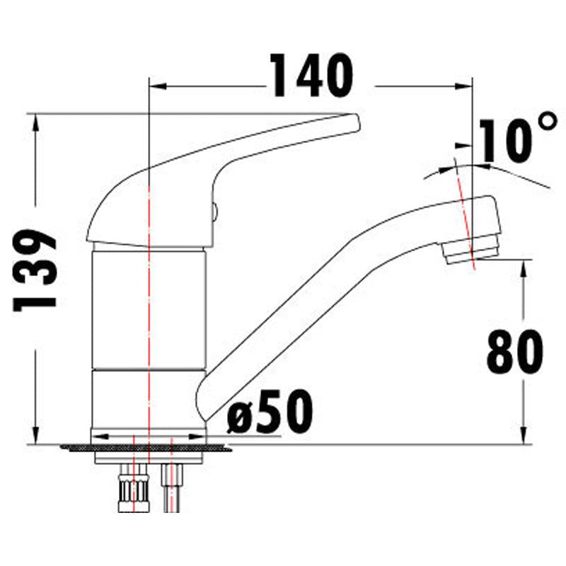 Lunar Basin Mixer Tap 150mm