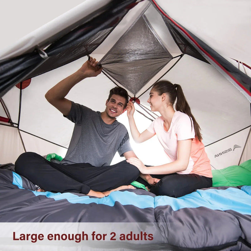 2-Person Double-Layer Camping Tent Waterproof Backpacking  Green