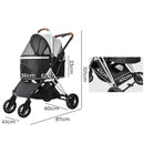 Pawz Pet Stroller Dog Cat Pram Carrier Travel Foldable Aluminium 50kg 4 Wheels