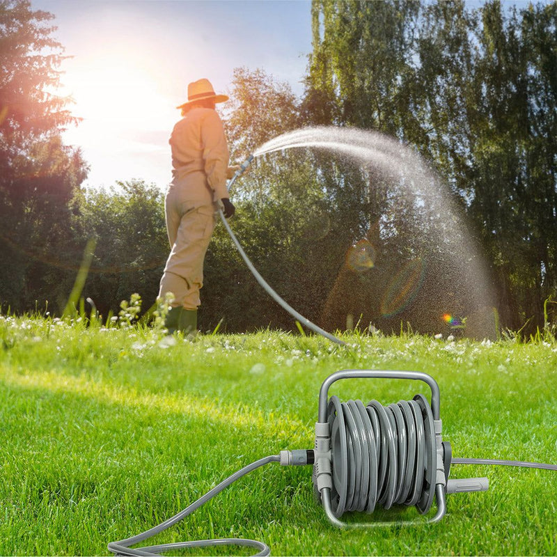 Traderight Water Hose Reel Holder 1/2'' X 20m Garden Watering Home Car Washing