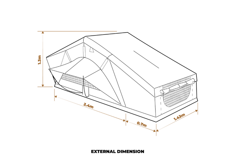 OZTRAIL Birdsville 1400 Roof Top Tent