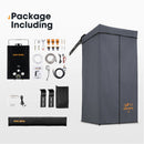 San Hima Shower Awning Tent Instant Ensuite Fold-Out & 8L Gas Hot Water Heater