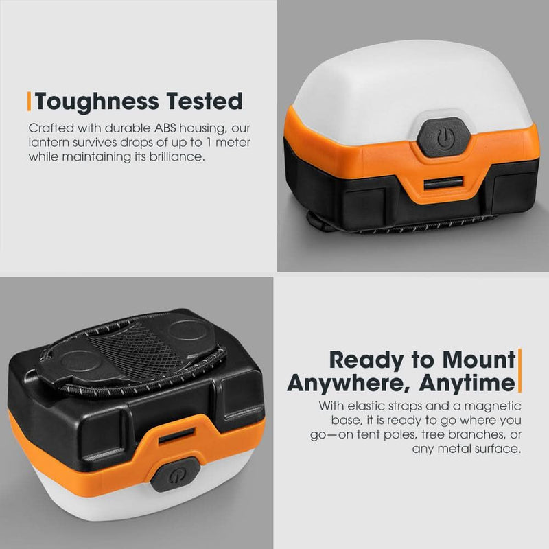 San Hima 2x Camp Light Dual Colour LED Lantern with Inbuilt Lithium Battery