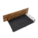 Levede 4 Double Bed Frame Storage Drawers Metal Wooden Wood Bonus Bottom Mat