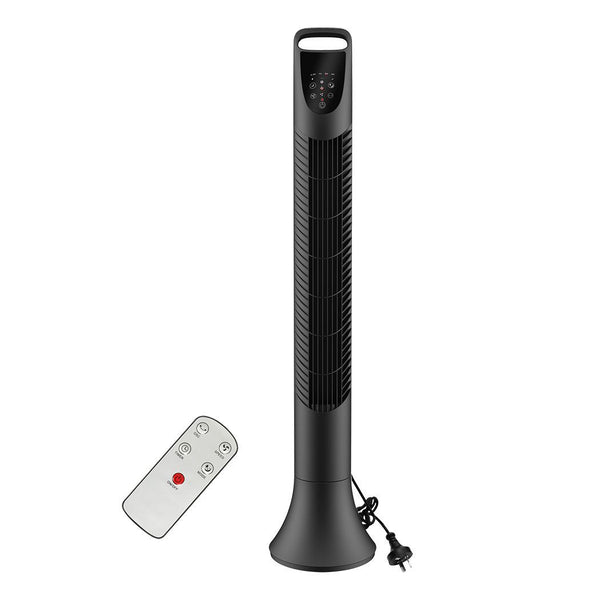 Spector Electric Bladeless Tower Fan Oscillating DC Motor 3 Speeds Timer Remote