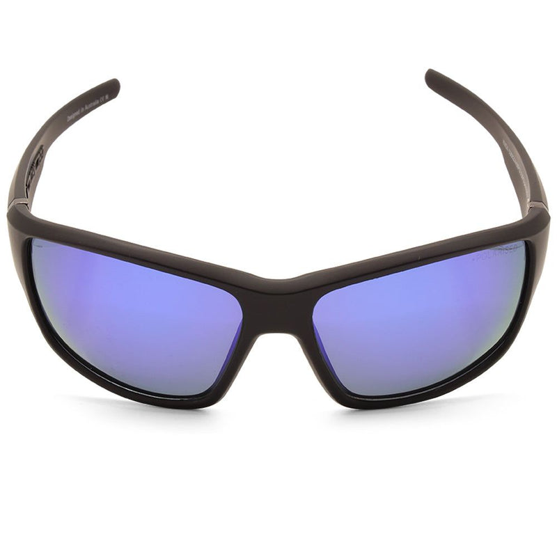 Dirty Dog Knox Satin Black/Blue Mirror Polarised Men's Sunglasses