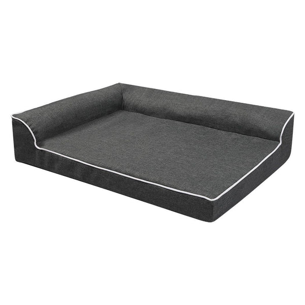 Pawz Orthopedic Dog Bed Memory Foam Cushion Cat Calming Mattress Washable M Grey