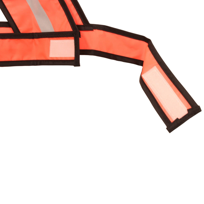 Orange Reflective Slip-on Safety Cross Vest for Bikes and Motorcycles