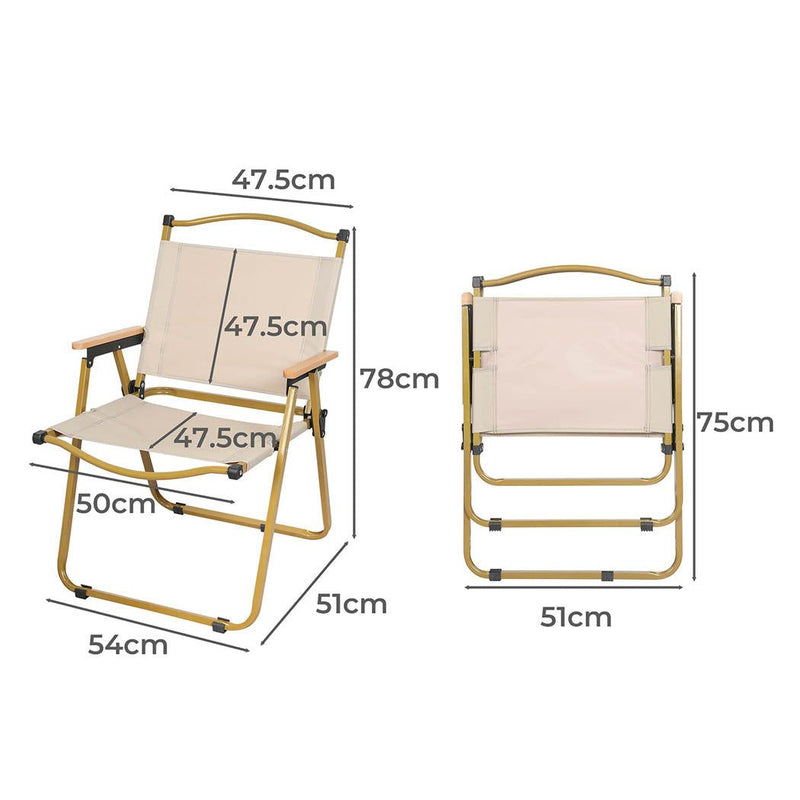 Levede 4Pcs Camping Chair Folding Outdoor Portable Foldable Chairs Beach Picnic