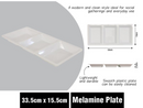 White Melamine Serving Plate 3 Section