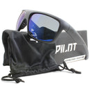 Jetpilot Cause Matte Black/Blue Mirror Polarised Floating Sunglasses S20998