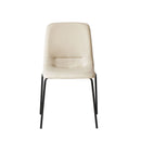 Levede Set of 4 Stackable Dining Chairs Kitchen Lounge Chair PU Leather Beige