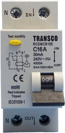 16Amp RCBO Double Pole Circuit Breaker