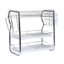 Toque Dish Rack Drying Drainer Cup Holder Cutlery Tray Kitchen Organiser 3 Tier