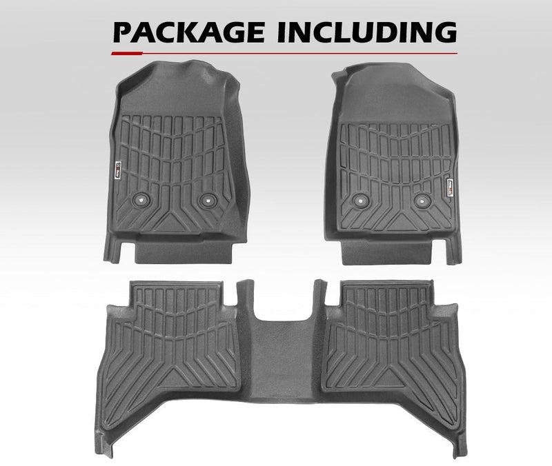 KIWI MASTER 3D TPE Car Floor Mats Fit Holden Colorado Dual Cab 2012-2020