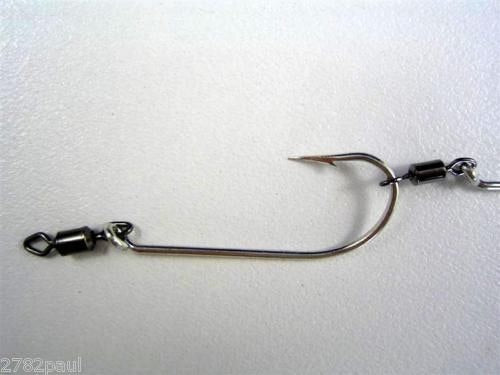 Mustad Pre-Rigged Deluxe Swivel Gang Hooks 3/0 X 3 Sets