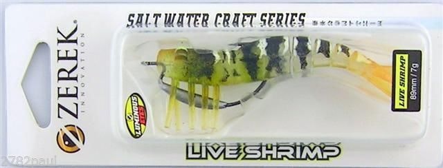 89mm Zerek Live Shrimp Pre Rigged Lumo Eyes Jointed Body Lure