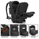 45L Tactical Molle Backpack Military-Grade Assault Pack Bug Out Bag Black