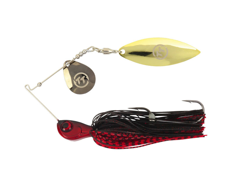 TT Lures 1/2oz Vortex+ Spinnerbait Fishing Lure - RED NIGHTMARE