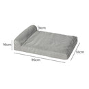 Pawz Pet Bed Memory Foam Orthopedic Dog Beds Waterproof Inner Washable Grey M