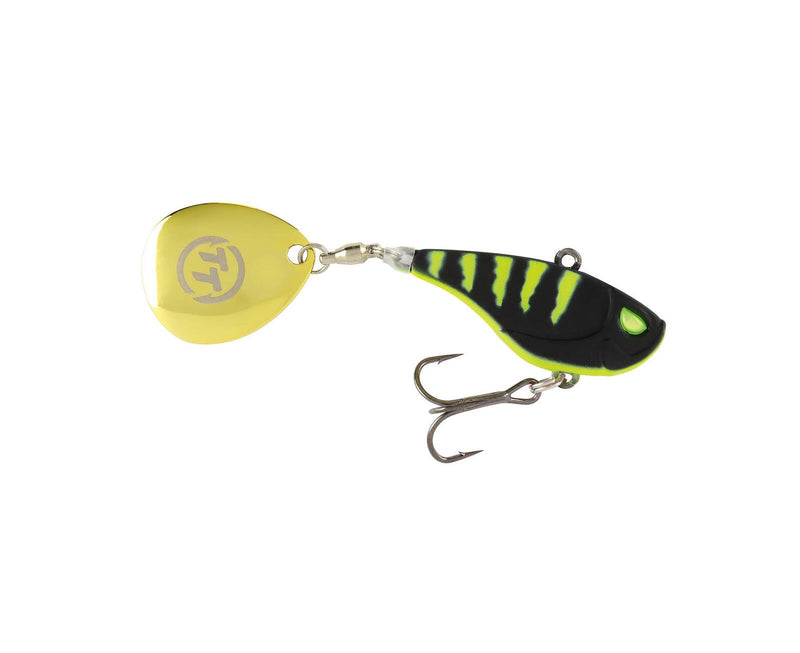 TT Lures Flashpoint+ 33mm Tail Spinner Vibe Lure - BLACKTREUSE