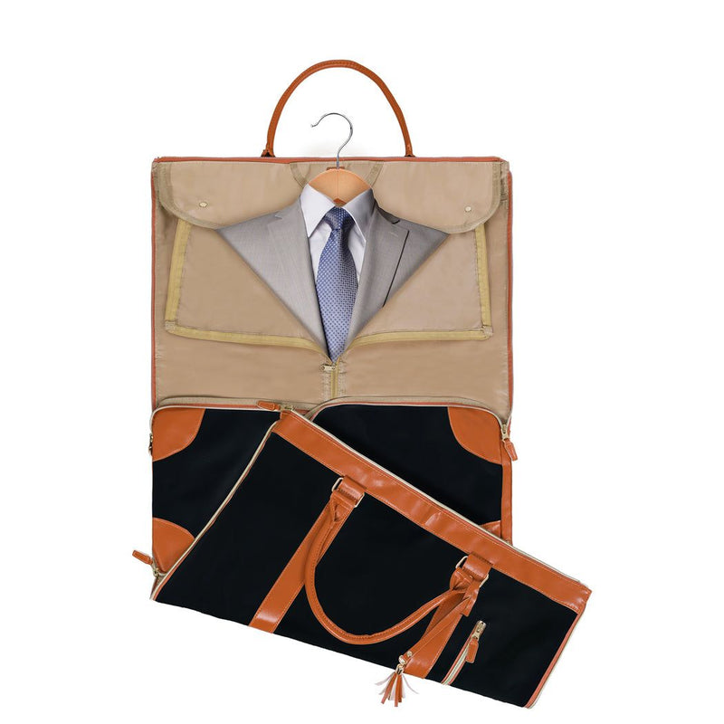 Slimbridge Garment Bags 2 in 1 Hanging Suit Convertible Travel Duffle Black