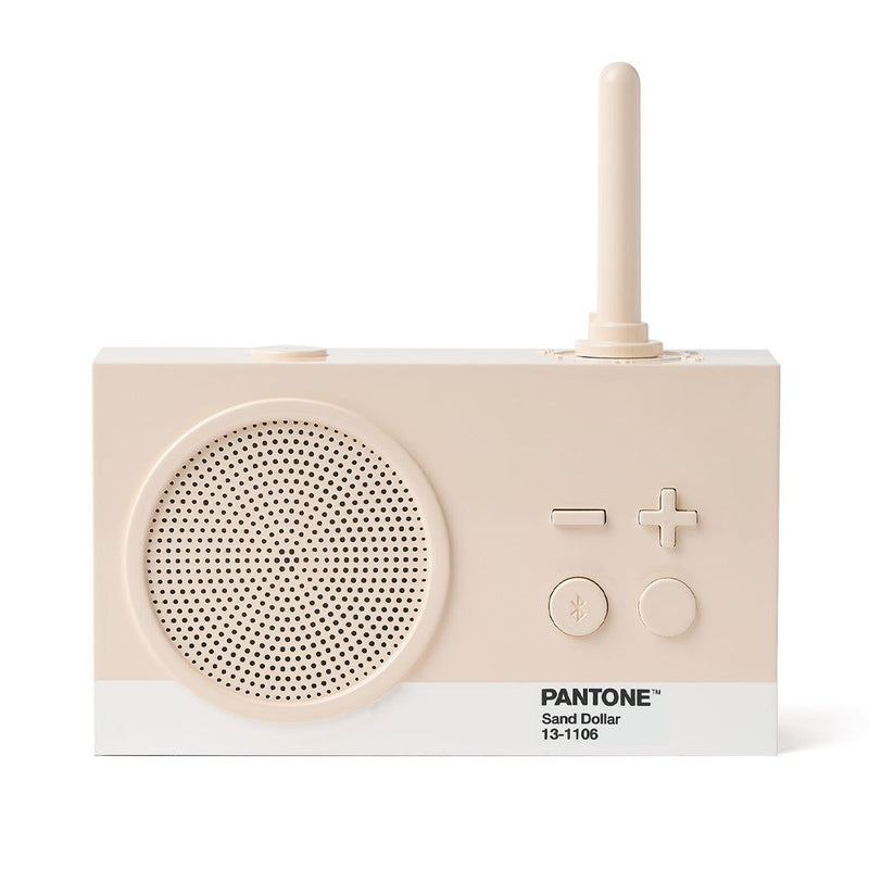 Lexon GIFT Set PANTONE - Includes Mino+ Mini Speaker, Flip Classic Clock, Mina M Lamp, Thykho 3  Speaker - Sand