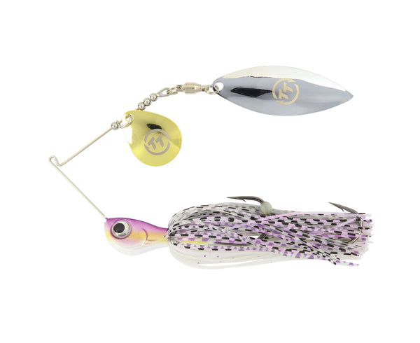 TT Lures 1/4oz Vortex+ Spinnerbait Fishing Lure - PURPLE GLIMMER
