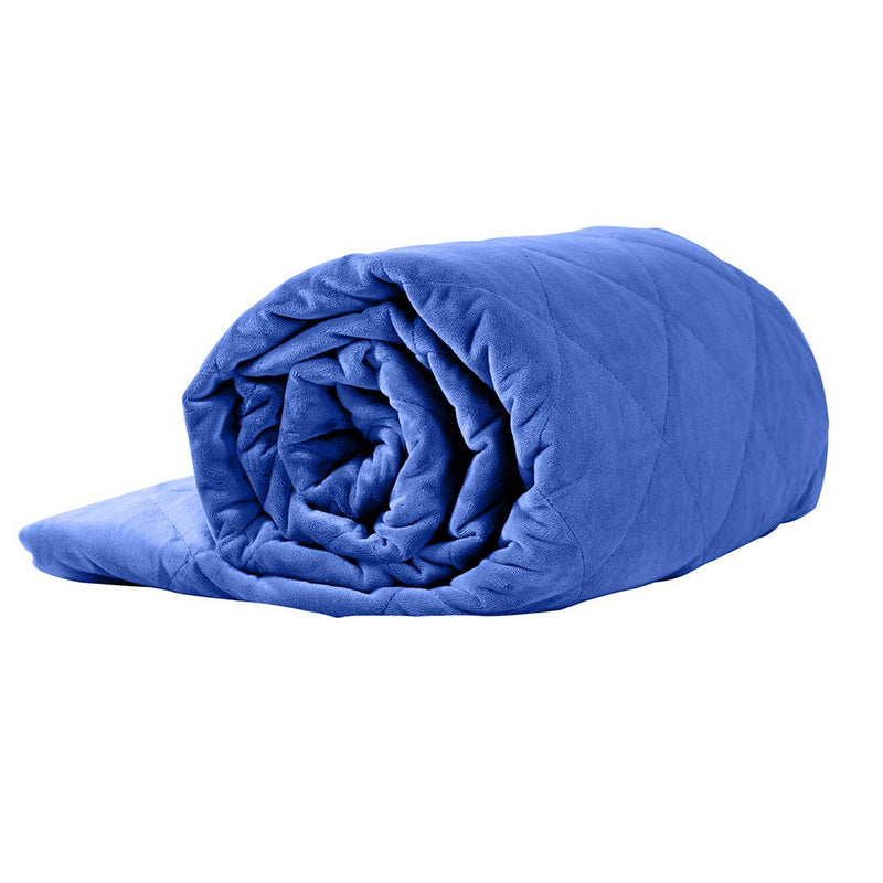 Dreamz 9kg Adults Size Anti Anxiety Weighted Blanket Gravity Blankets Royal Blue