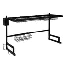 Toque Dish Drying Rack Over Sink Steel Dish Drainer Plate Cutlery Organizer