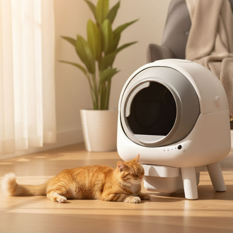 Pawz Cat Litter Box Large Machine Automatic Self Cleaning APP Control White