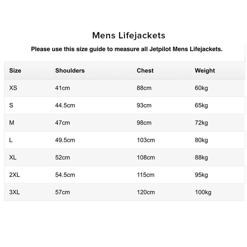 Jetpilot X1 Lewy Teens/Men's Segmented L50S Life Jacket Vest Black Sizes S-M