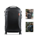 2-in-1 Outdoor Trolley Case Backpack Expandable Black