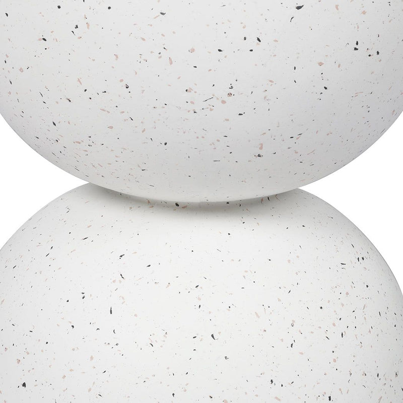 Levede Side Table Terrazzo Coffee End Tables Hourglass Magnesia Stool Stand 40cm