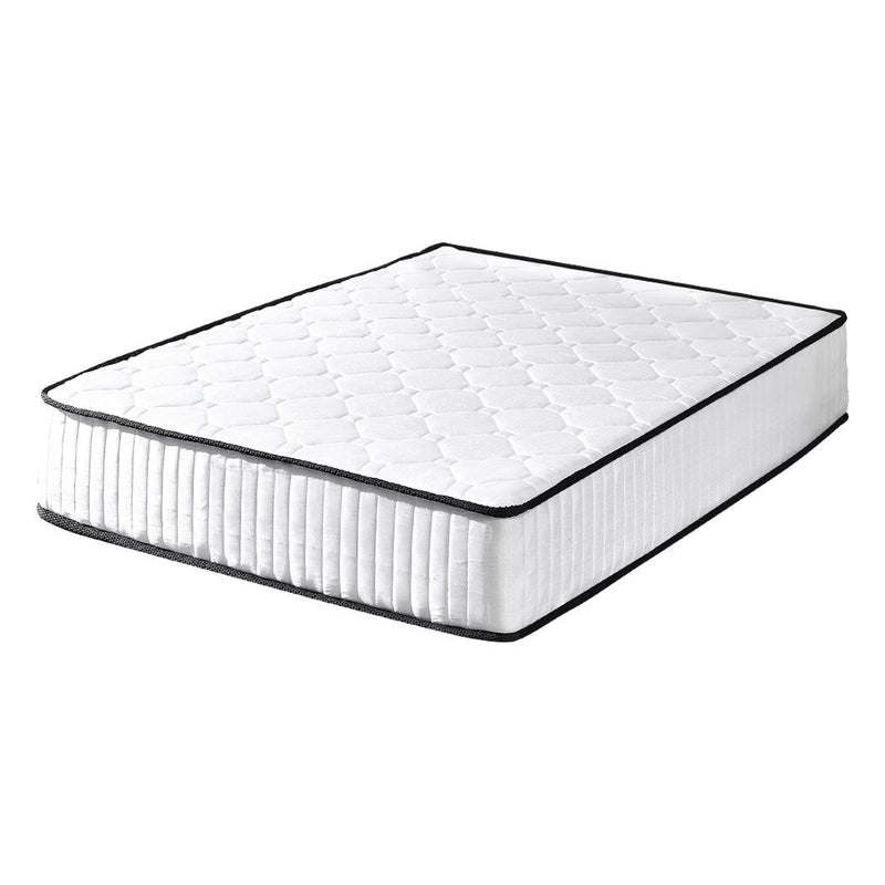 DreamZ Single Spring Mattress Medium Firm 5-Zone Support Breathable Fabric Cover