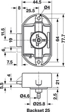 Large Push Button Catch - Matte Nickel