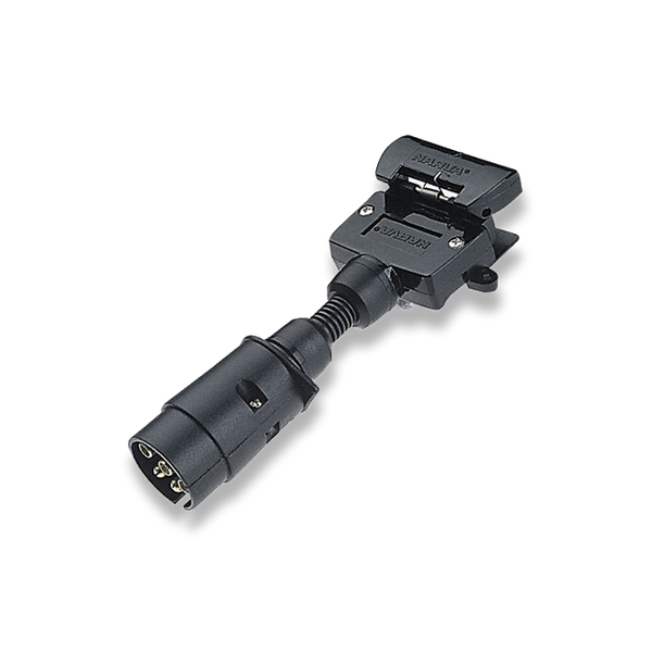 Narva 82235BL 7 Pin Large Round Socket on Car to 7 Pin Flat Plug on Trailer