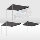 San Hima Car Side Awning Pull-out Telescoping Poles Waterproof Car